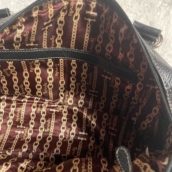 Tignanello leather black Medium Satchel silver tone hardwares. - Picture 15 of 15